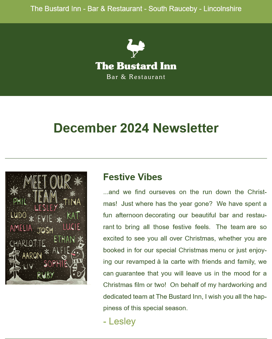 December 2024 Newsletter