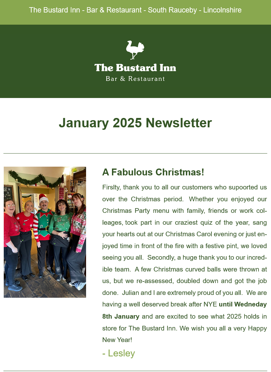 January 2025 Newsletter