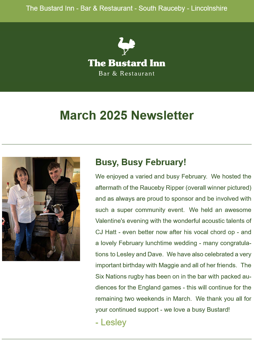 March 2025 Newsletter