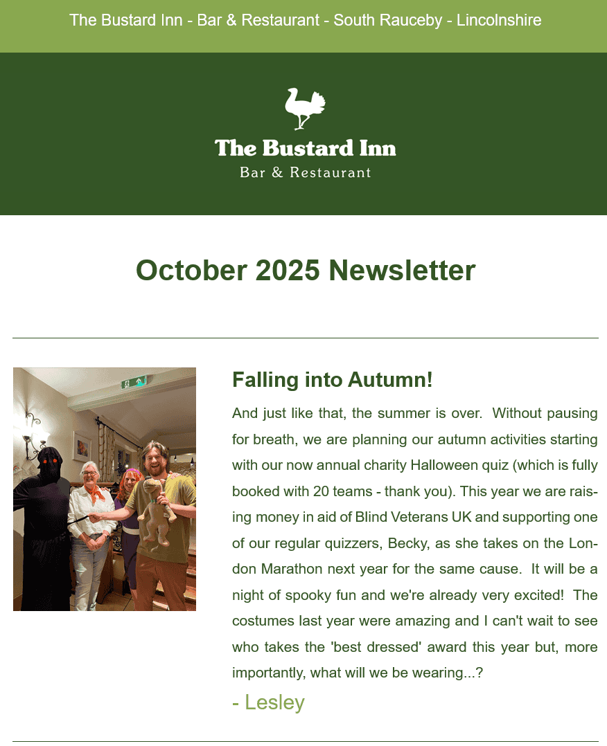 October 2025 Newsletter